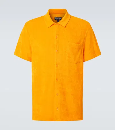 Vilebrequin Charli Cotton-blend Bowling Shirt In Yellow