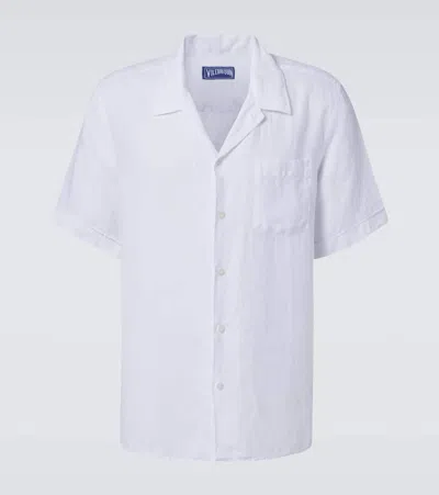 Vilebrequin Charli Linen Bowling Shirt In White