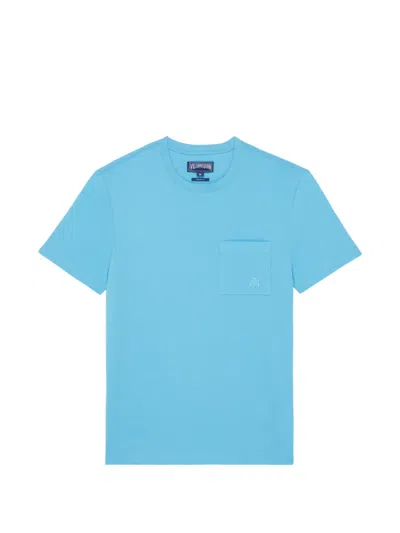 Vilebrequin Chest-pocket Embroidered T-shirt In Blue