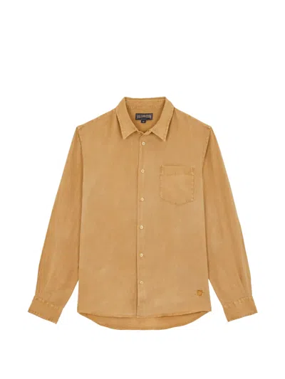 Vilebrequin Chest-pocket Shirt In Brown