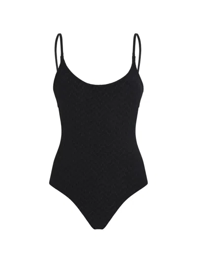 Vilebrequin Chevron-jacquard Swimsuit In Black