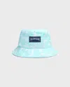 Vilebrequin Men White Blue Logo Bucket Hat In Blue