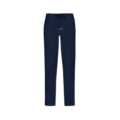 Vilebrequin Drawstring Straight-leg Linen Trousers In Blue