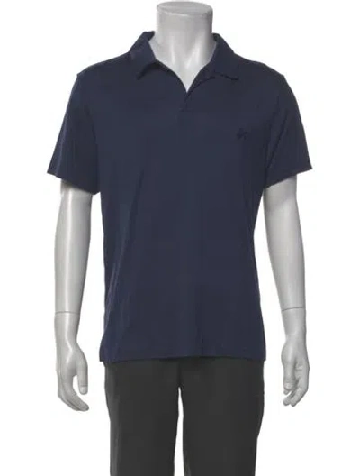 Pre-owned Vilebrequin Collar Short Sleeve Polo Shirt In Blue