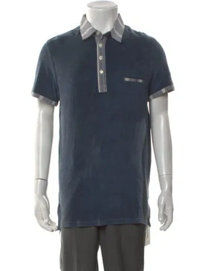 Pre-owned Vilebrequin Collar Short Sleeve Polo Shirt In Blue