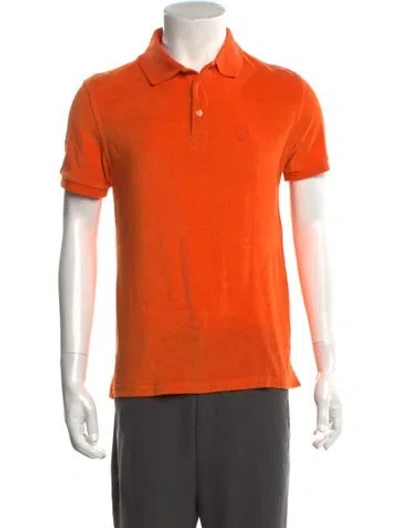 Pre-owned Vilebrequin Collar Short Sleeve Polo Shirt In Orange
