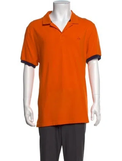 Pre-owned Vilebrequin Collar Short Sleeve Polo Shirt In Orange