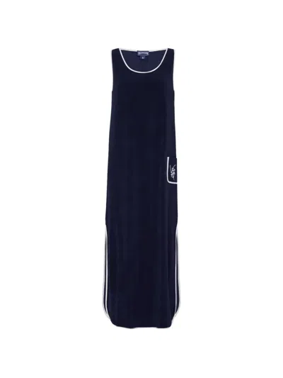 Vilebrequin Contrasting-trim Maxi Dress In Blue