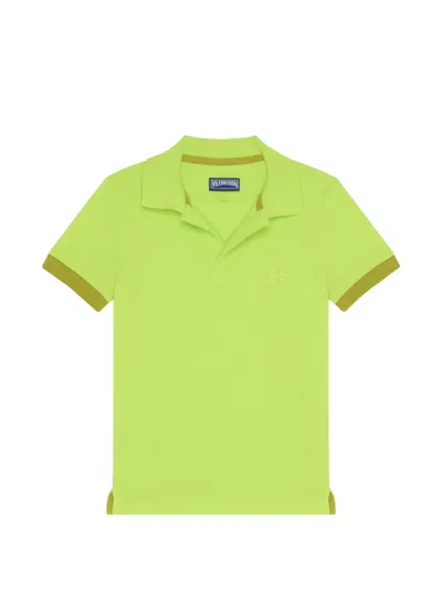 Vilebrequin Kids' Contrasting-trim Polo Shirt In Green
