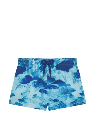 Vilebrequin Kids' Coral Reef Swim Shorts In Blue