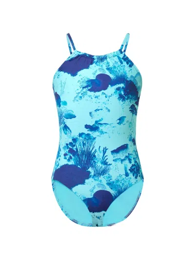 Vilebrequin Kids' Coral Reef Swimsuit In Blue