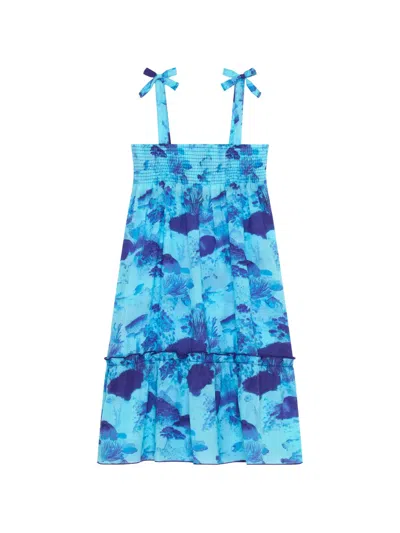 Vilebrequin Kids' Coral Reef Voile Dress In Blue