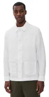 Vilebrequin Corentin Linen Solid Overshirt White In White