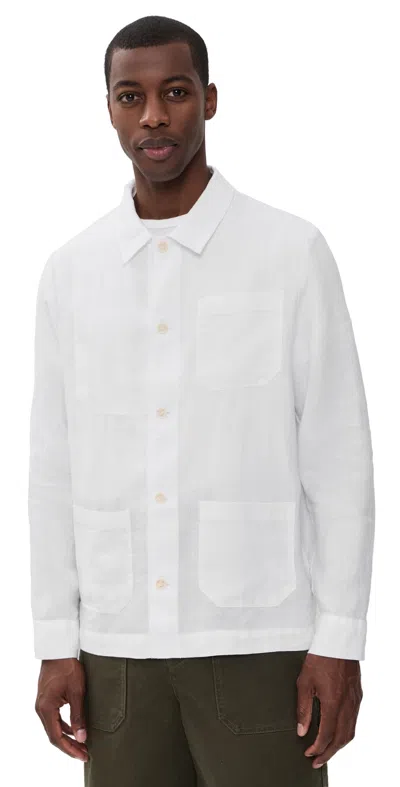 Vilebrequin Corentin Linen Solid Overshirt White