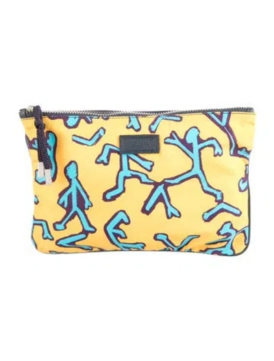 Pre-owned Vilebrequin Cosmetic Bag In Yellow
