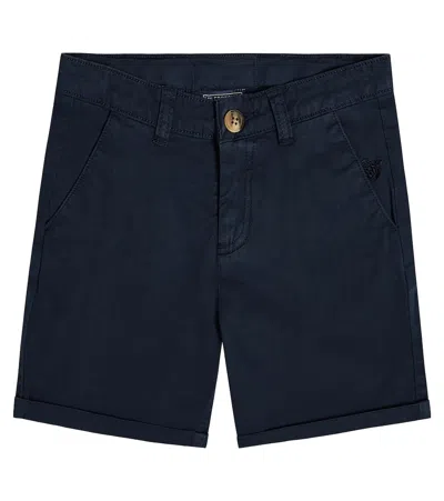 Vilebrequin Kids' Cotton-blend Bermuda Shorts In Blue