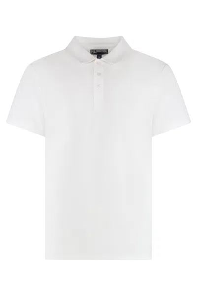 Vilebrequin Cotton Blend Polo Shirt In White