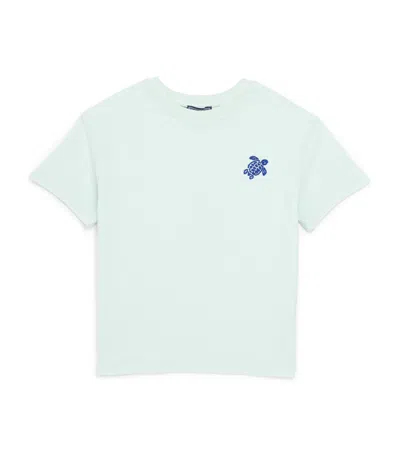 Vilebrequin Kids' Cotton Embroidered Turtle T-shirt In Blue