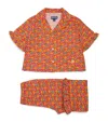 Vilebrequin Cotton Fish Pyjama Set In Orange