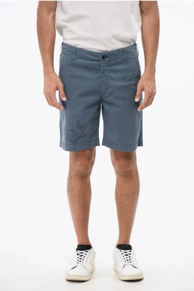 Vilebrequin Cotton Gabardine Chino Shorts In Blue