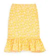 Vilebrequin Cotton Gingham Maxi Skirt In Yellow