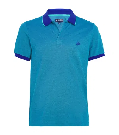 Vilebrequin Cotton Palatin Polo Shirt In Blue
