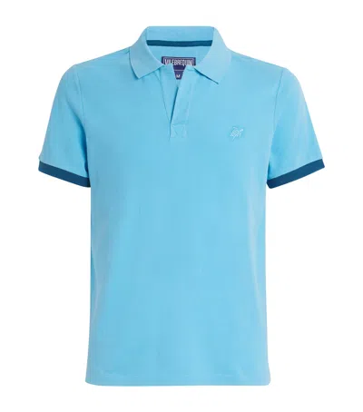 Vilebrequin Turtle-embroidered Polo Shirt In Blue