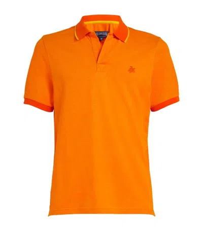 Vilebrequin Changing Color Cotton Pique Polo In Maïs