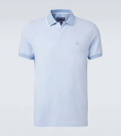 Vilebrequin Cotton Piqué Polo Shirt In Blue