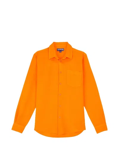 Vilebrequin Cotton Shirt In Orange