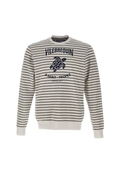 Vilebrequin Cotton Sweatshirt In White-grey