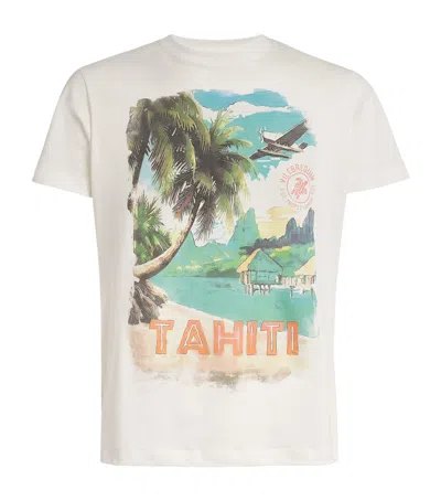 Vilebrequin Cotton Tahiti Print Portisol T-shirt In White