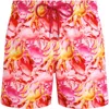 Vilebrequin Men Ultra-light And Packable Swim Trunks Crab Ballons In Pivoine