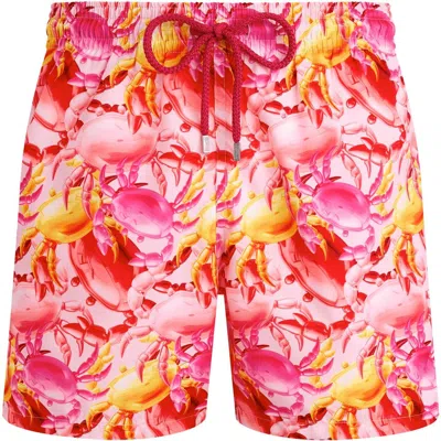Vilebrequin Crab Ballons Ultra-light And Packable Swim Shorts In Pivoine