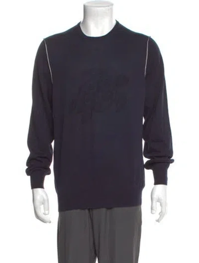 Pre-owned Vilebrequin Crew Neck Long Sleeve Pullover In Blue