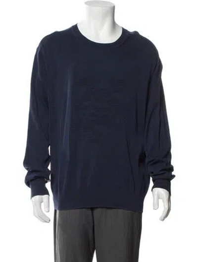 Pre-owned Vilebrequin Crew Neck Long Sleeve Pullover In Blue
