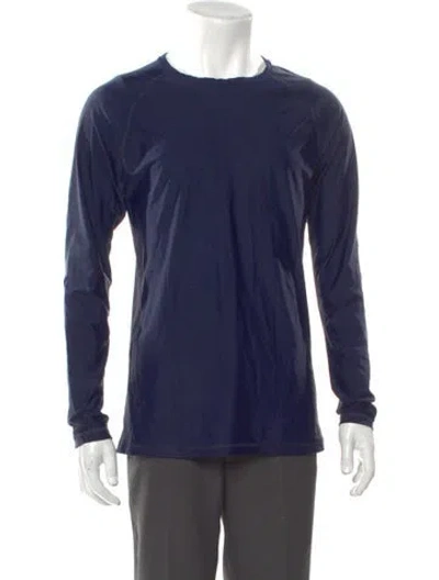 Pre-owned Vilebrequin Crew Neck Long Sleeve T-shirt In Blue