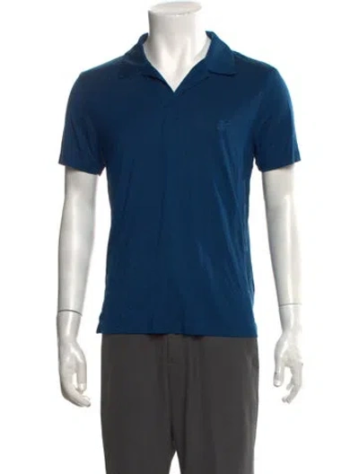 Pre-owned Vilebrequin Crew Neck Short Sleeve Polo Shirt In Blue