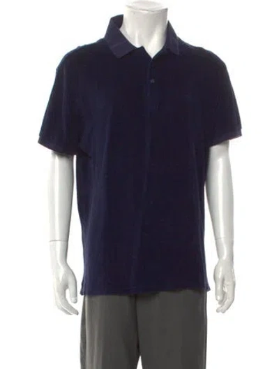 Pre-owned Vilebrequin Crew Neck Short Sleeve Polo Shirt In Blue