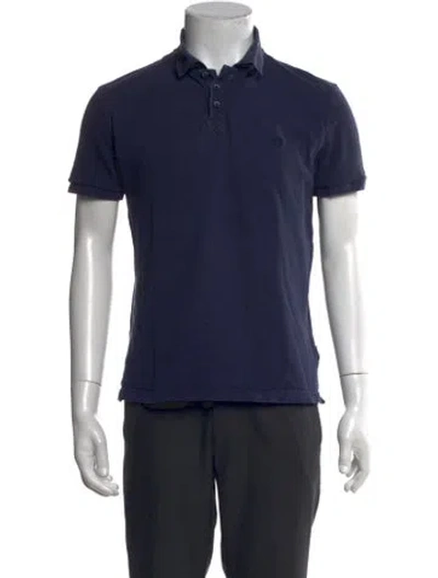 Pre-owned Vilebrequin Crew Neck Short Sleeve Polo Shirt In Blue