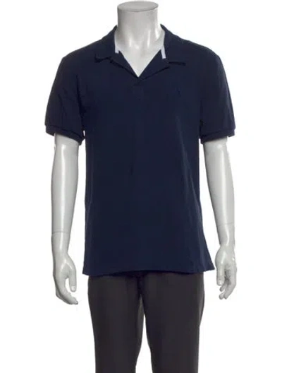 Pre-owned Vilebrequin Crew Neck Short Sleeve Polo Shirt In Blue