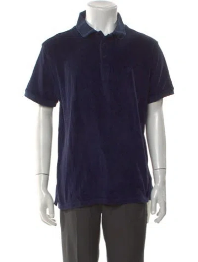 Pre-owned Vilebrequin Crew Neck Short Sleeve Polo Shirt In Blue