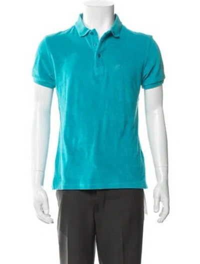Pre-owned Vilebrequin Crew Neck Short Sleeve Polo Shirt In Blue