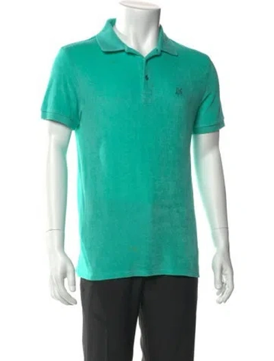 Pre-owned Vilebrequin Crew Neck Short Sleeve Polo Shirt In Green