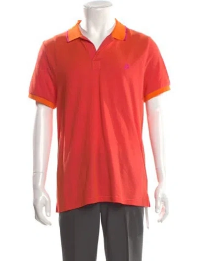 Pre-owned Vilebrequin Crew Neck Short Sleeve Polo Shirt In Orange