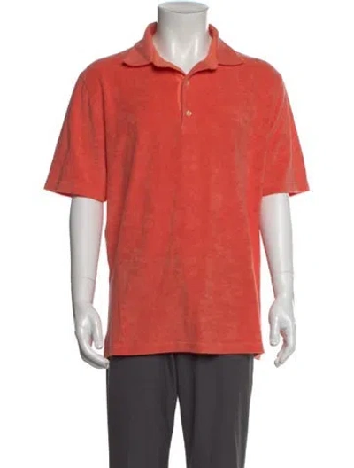 Pre-owned Vilebrequin Crew Neck Short Sleeve Polo Shirt In Orange