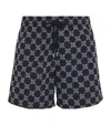 Vilebrequin Diamond Turtle Embroidered Mistral Swim Shorts In Navy