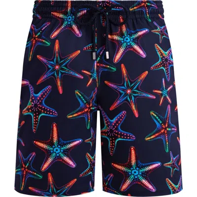 VILEBREQUIN DISCO STARS LONG STRETCH SWIM SHORTS