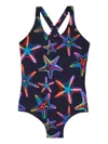 Vilebrequin Disco Stars Swimsuit In 蓝色