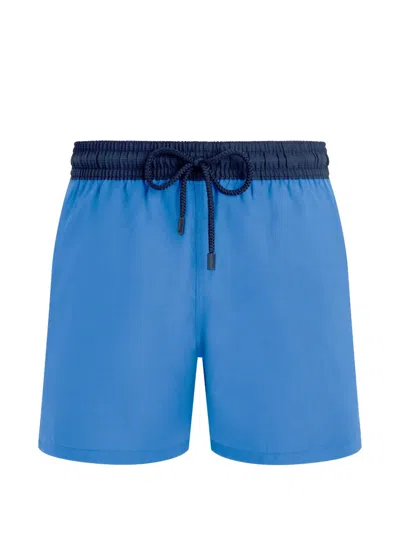 Vilebrequin Drawstring Bicolor Swim Shorts In Blue